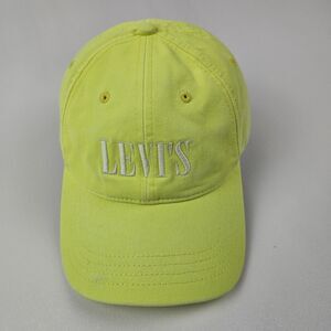 Levis Neon‎ Yellow Snapback Cotton Baseball Hat Cap 90s inspired Serif logo Work